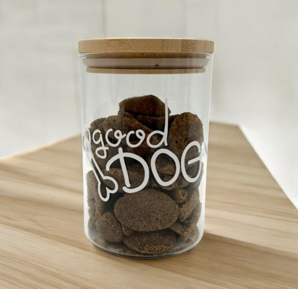 Personalised Treat Glass Jar - Good Boy Dog & Cat Treats