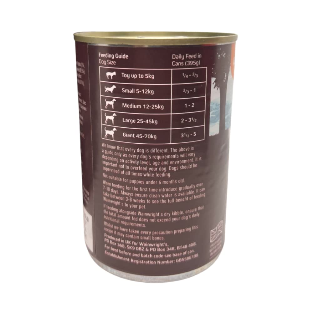 Wainwrights Complete And Balanced Adult Dry Food Pack Salmon 2 kg + 395g Tin of Salmon Wet Food- Nutritious, Delicious, Easily Digested And Hypo-Allergenic Suitable For Dogs From 1-7 Years Old