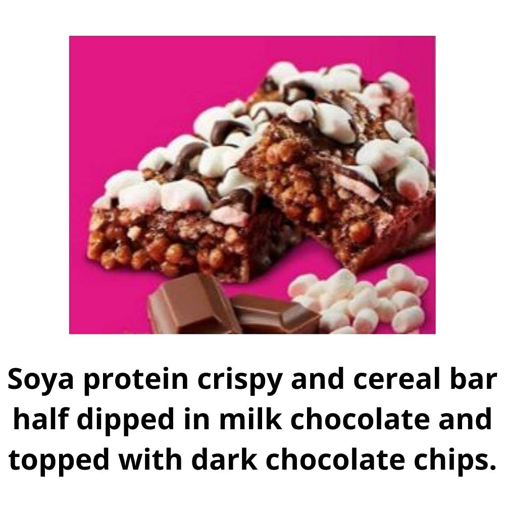 Meal Bars Slim Fast - Rocky Road 12 X 60g Tasty, Balanced Meal Replacement Bar for Weight Loss Control and Diet, 217Kcal, High in Protein, Fiber and with 23 Vitamins and Minerals
