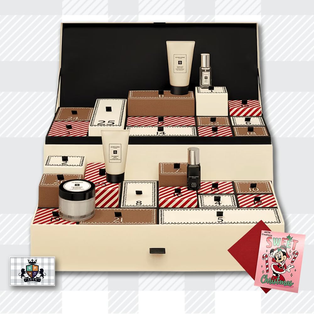 AETN Creations Jo Malone Advent Calendar 2023 - Experience A Countdown to Christmas with Exquisite Beauty Surprises and Luxury Fragrance Every Day