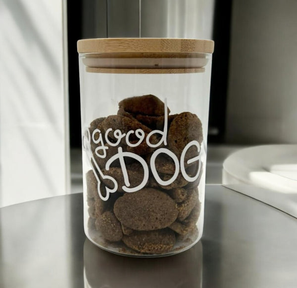 Personalised Treat Glass Jar - Good Boy Dog & Cat Treats