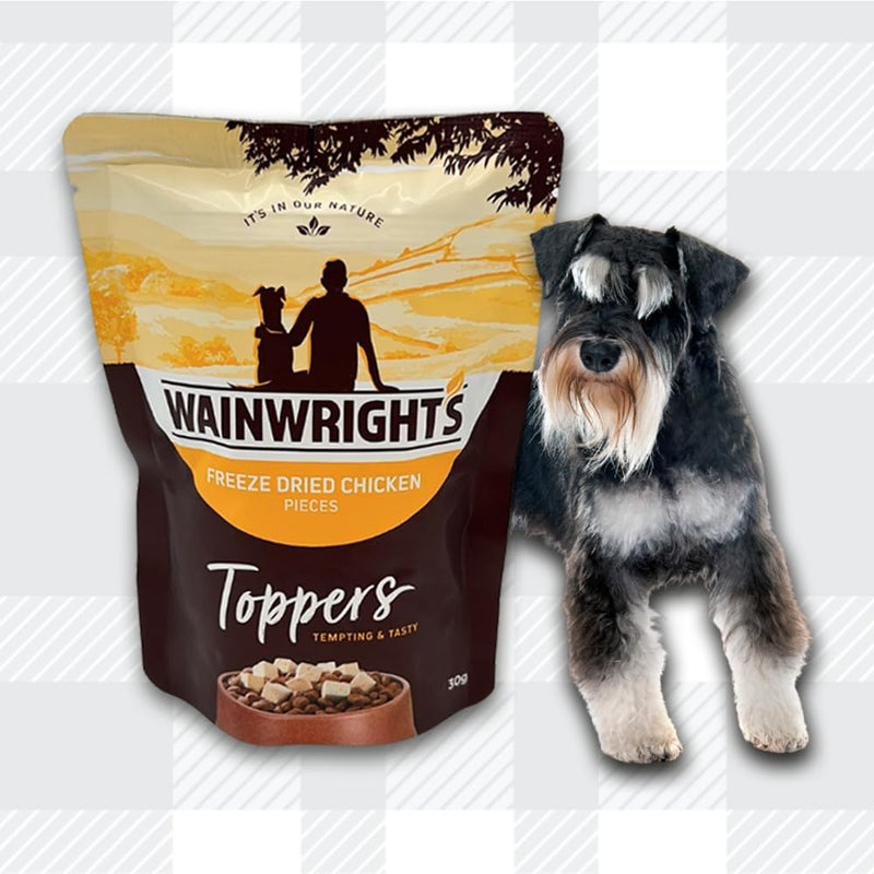 AETN Creations Wainwright's Freeze Dried Dog Food Toppers 2x30g in Chicken plus AETN Creations Jerky Treat, Tasty Addition to your Dog's Diet