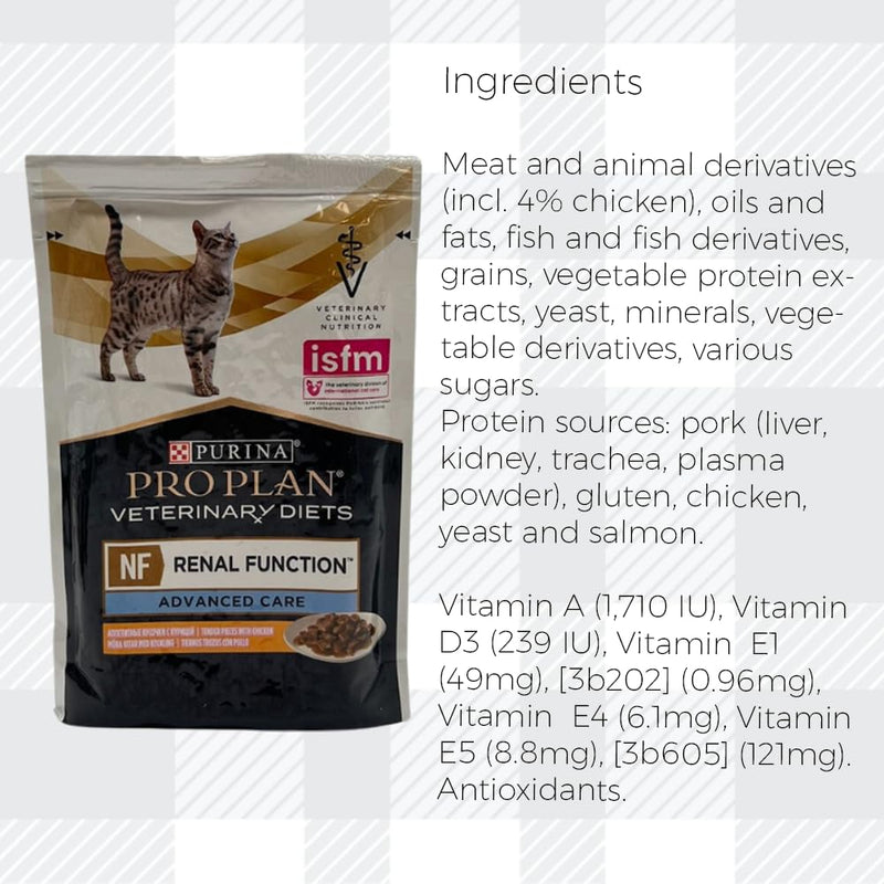 AETN Creations Pro Plan NF Renal Function Bundle 10x85g (5 Chicken 5 Salmon) Wet Cat Food Pouches Mixed Pack with Toy and AETN Treat