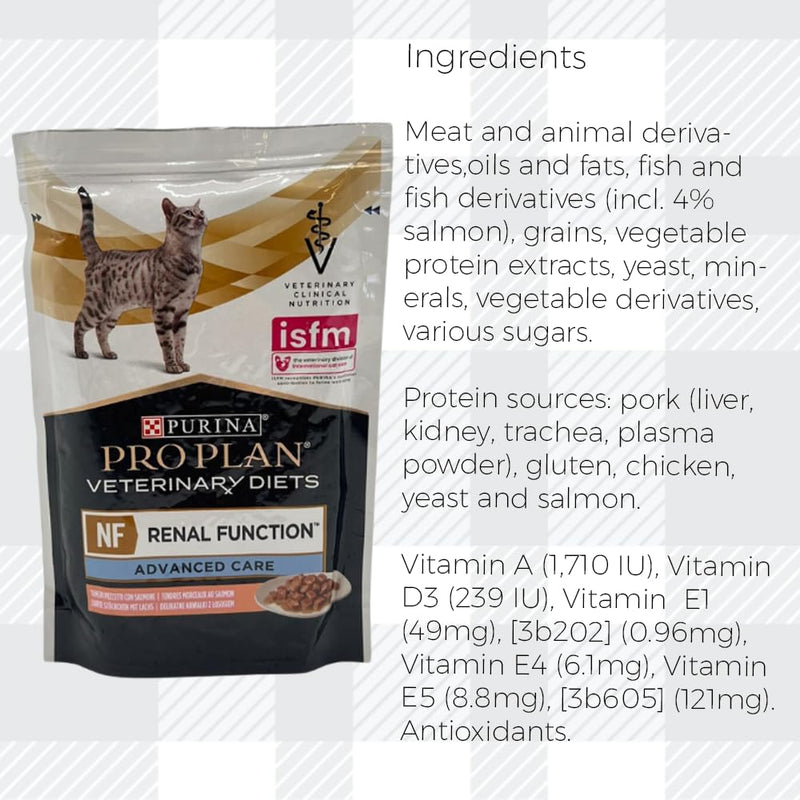 AETN Creations Pro Plan NF Renal Function Bundle 10x85g (5 Chicken 5 Salmon) Wet Cat Food Pouches Mixed Pack with Toy and AETN Treat