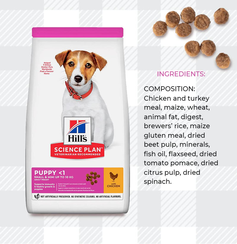 AETN Creations Small and Mini Puppy Dry Dog Food Bundle 2x1.5kg Dry Food Chicken Flavour Supports Immunity and Healthy Growth for Small Breed Dogs plus AETN Treat