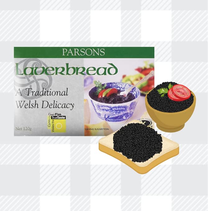 AETN Creations Parsons Laverbread Bundle Pack Consist of 4x120g Plus Fridge Magnet a Nutritious Welsh Delicacy