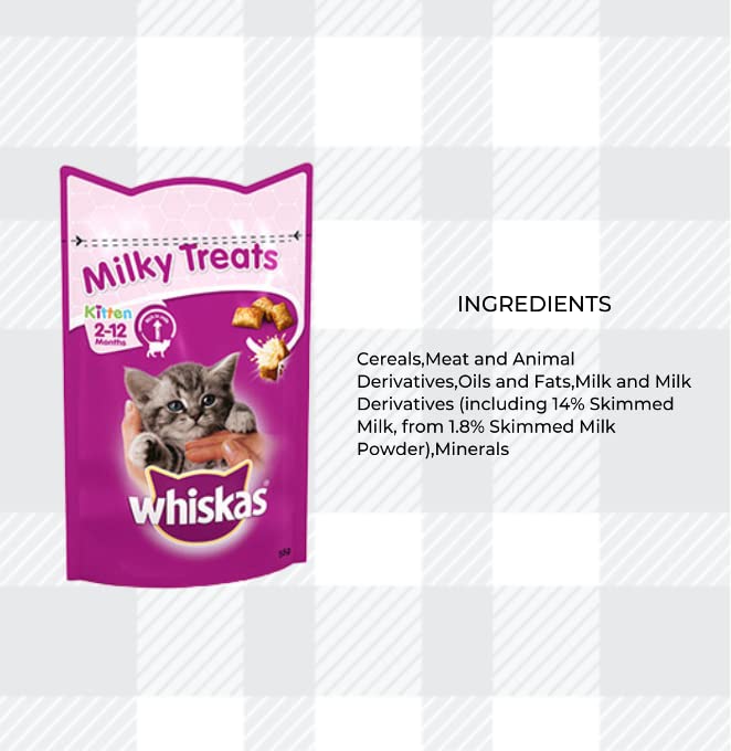 Whiskas Kitten Delightful Mixed Pack 12 Ocean Fish 12 Variety Jelly with AETN Creations Chicken Treat, Milky Bites and Toy Perfect for Growing Kittens