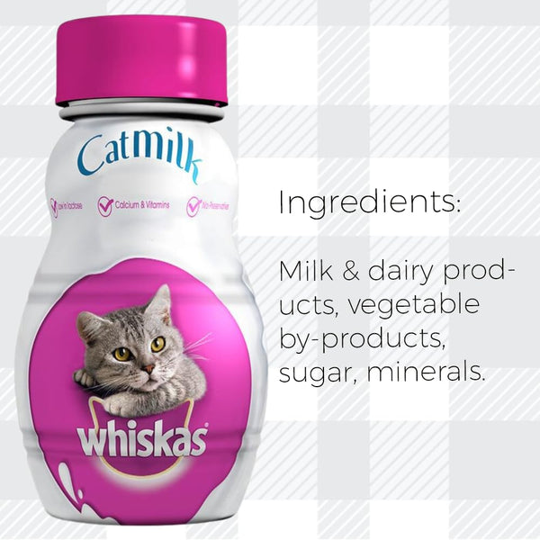 AETN Creations Whiskas Cat Milk Bundle 6x200ml Nutrient-Rich Delight for Optimal Wellbeing and Health Includes Milky Treats, Toy, and AETN Treat, Purrfection!