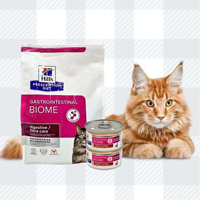 AETN Creations Gastrointestinal Biome Cat Bundle 1.5kg Dry Food + 2x82g Wet Stew Tins with AETN Chicken Treat Supports Digestive Wellness