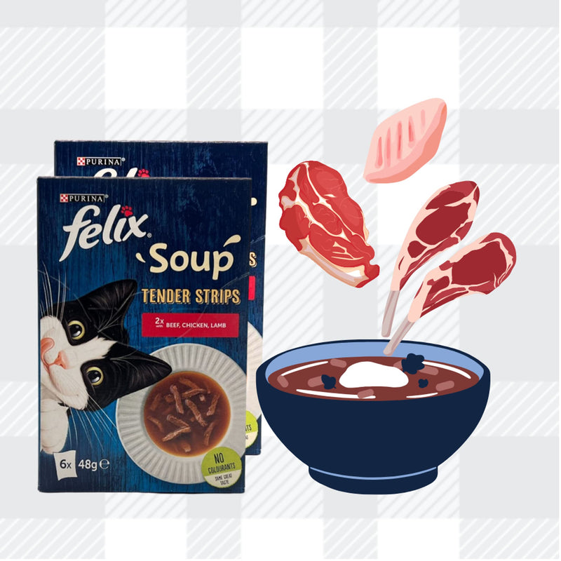 AETN Creations Felix Soup Mixed Pack - Tender Strips Meat and Fish Selection with AETN Creations Chicken Cat Treat