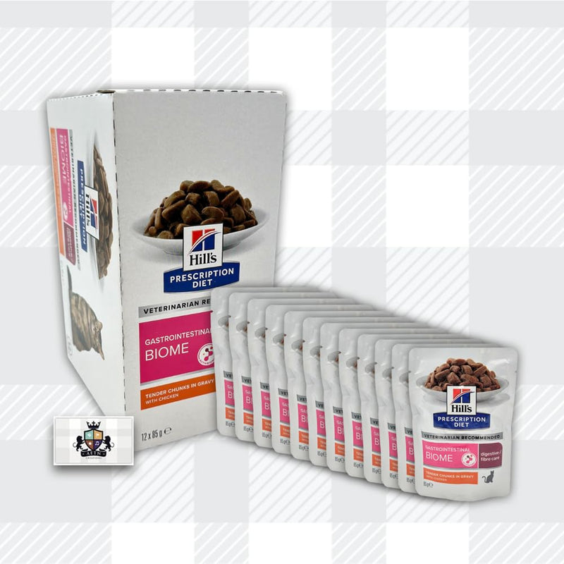 AETN Creations Gastrointestinal Biome Cat Pack 12x85g Wet Cat Food plus AETN Chicken Cat Treat, Digestive Support & Complete Diet Formula