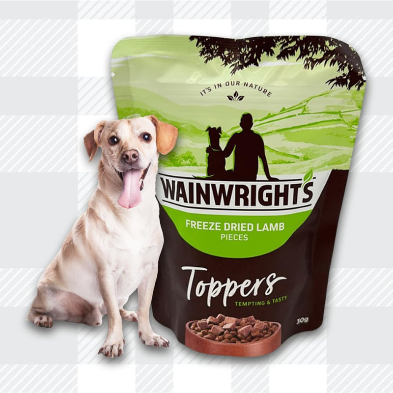 AETN Creations Wainwright's Freeze Dried Dog Food Toppers 2x30g in Lamb plus AETN Creations Jerky Treat, Tasty Addition to your Dog's Diet