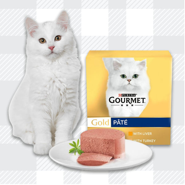 AETN Creations Gourmet Gold Pate Double Pack 2x8x85g Delicious Recipes Ocean Fish, Liver, Turkey, Beef plus AETN Creations Chicken Cat Treat for Adult Cat