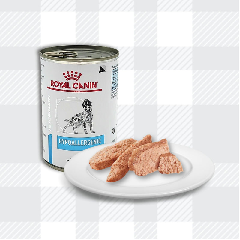 AETN Creations Royal Canin Hypoallergenic Wet Dog Food 2 x 400g with AETN Jerky Treat