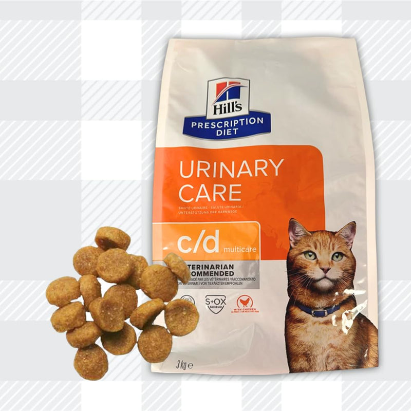 AETN Creations Prescription Diet Feline C/D Multicare Urinary Care 3kg Chicken plus AETN Treat, Support and Maintain a Healthy Urinary Tract in Adult Cats