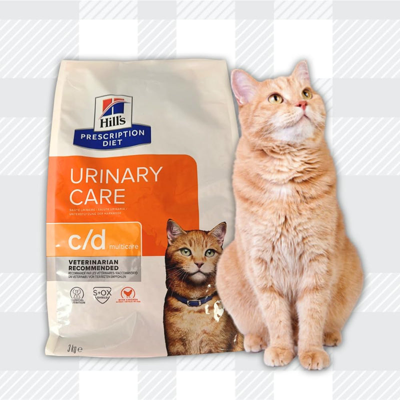 AETN Creations Prescription Diet Feline C/D Multicare Urinary Care 3kg Chicken plus AETN Treat, Support and Maintain a Healthy Urinary Tract in Adult Cats