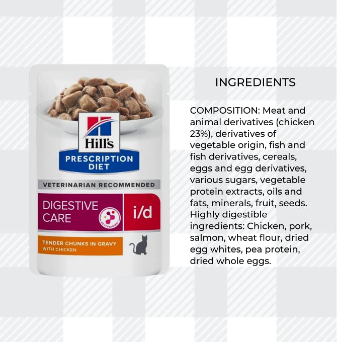 AETN Creations Hills I/D Digestive Mixed Wet Cat Food 6 Salmon 6 Chicken in Gravy for Optimal Digestive Health plus AETN Feline Treat