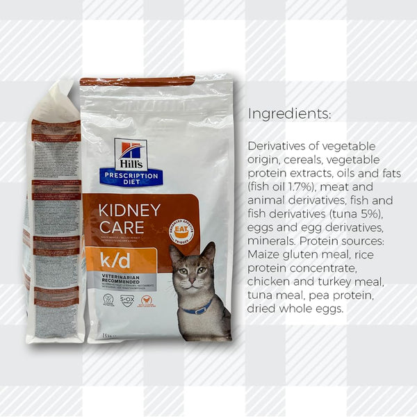 AETN Creations K/D Prescription Diet Variety Pack 3x85g Wet Pouches + 1.5kg Dry with AETN Chicken Cat Treat, Formulated to Improve Renal Health