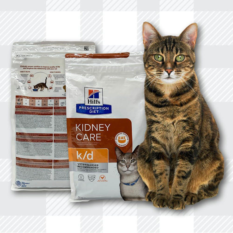 AETN Creations K/D Prescription Diet Variety Pack 3x85g Wet Pouches + 1.5kg Dry with AETN Chicken Cat Treat, Formulated to Improve Renal Health