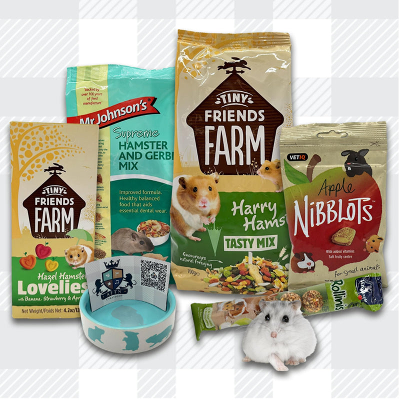 AETN Creations Complete Hamster Care Kit: Premium Dry Food, Delectable Treats, Feeding Bowl, and Adorable Fridge Magnet by AETN Creations