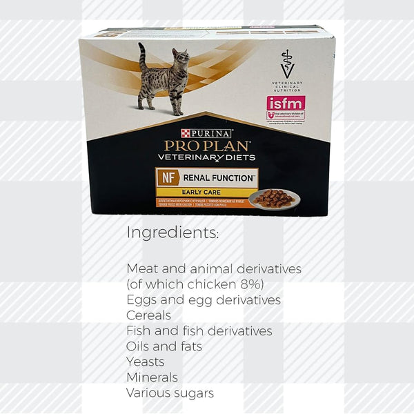 AETN Creations Pro Plan NF Renal Function Early Care Wet Cat Food 2x10x85g in Chicken plus AETN Cat Treat for Cats with Chronic Renal Insufficiency in the Early Stages