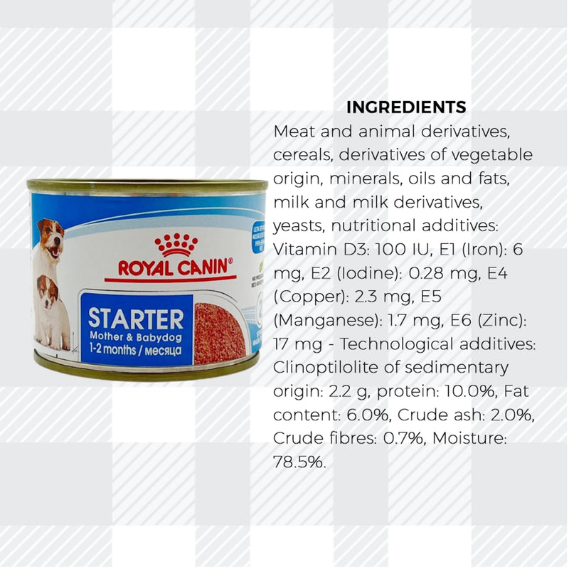 AETN Creations Starter Puppy Mousse Pack 6x195g Wet Tins Mother and Babydog plus AETN Jerky Dog Treat Balanced Nutrition for Young Puppies