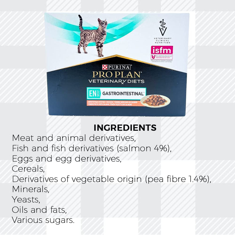 AETN Creations Pro Plan Gastrointestinal Wet Cat Food Mixed Pack 10x85g Chicken 10x85g Salmon with AETN Cat Treat Nourishing Digestive Health Formula