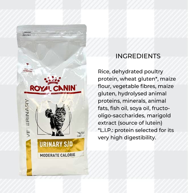 AETN Creations Urinary S/O Moderate Calorie Royal Canin 1.5kg + 2x85g Wet Pouches with AETN Cat Treat Supports Urinary Health