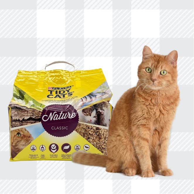 AETN Creations Purina Tidy Cats Nature Classic Clumping Litter Bundle 10L plus AETN Chicken Cat Treat, Breeze Clean, Natural Odour Control