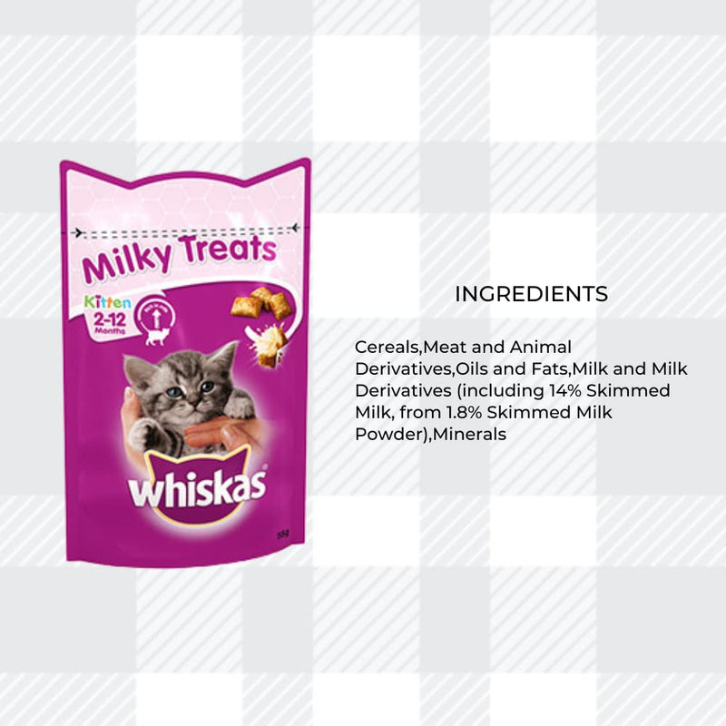 AETN Creations Whiskas Mixed Pack 6 Fish Flavour, 6 Mixed Menu for a Happy, Healthy Kitten with AETN Treat, Milky Treats and Toy, for Growing Kittens