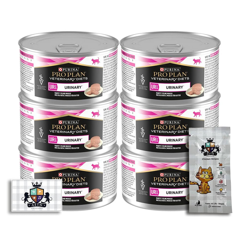 AETN Creations Pro Plan Urinary Combo Pack 6x156g Cans plus AETN Chicken Cat Treat, Specifically Designed to Support Urinary Tract Health