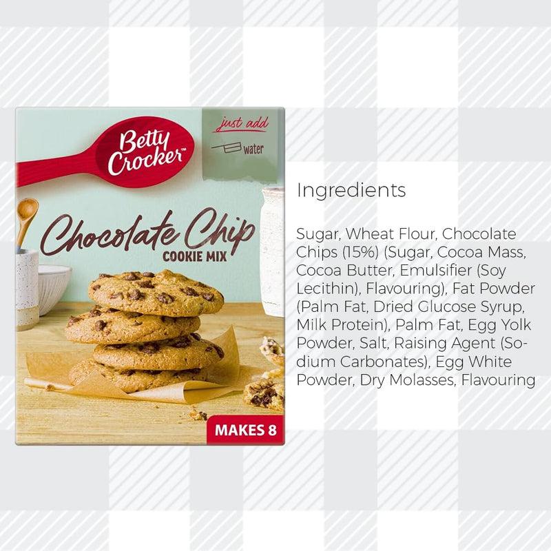 AETN Creations Irresistible Homemade Cookies with Betty Crocker Cookie Mix Pack - Easy Baking Delights in Chocolate Chip, Rainbow and Peanut Butter Flavours with AETN Fridge Magnet