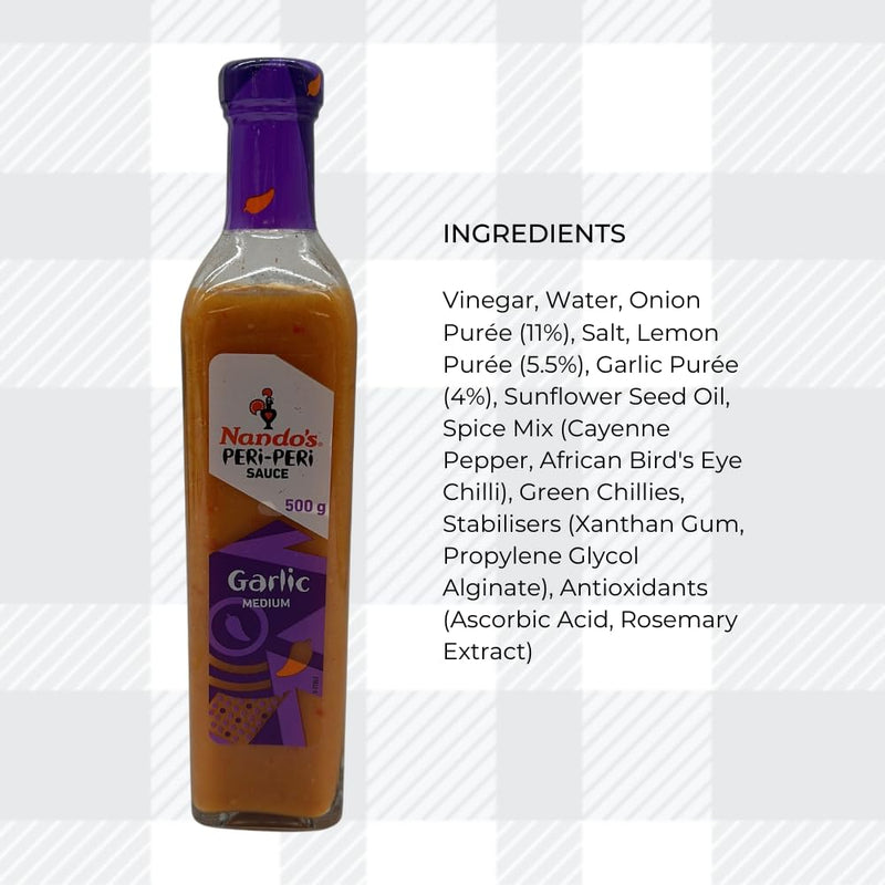 AETN Creations Nando's 2x500g Peri-Peri Garlic Flavourful Sauce for Marinating, Add a Spicy and Tangy Twist to your Dishes with AETN Fridge Magnet