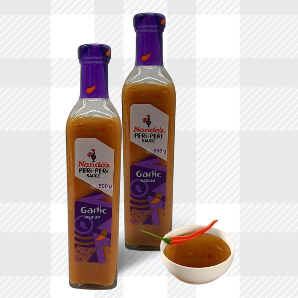 AETN Creations Nando's 2x500g Peri-Peri Garlic Flavourful Sauce for Marinating, Add a Spicy and Tangy Twist to your Dishes with AETN Fridge Magnet