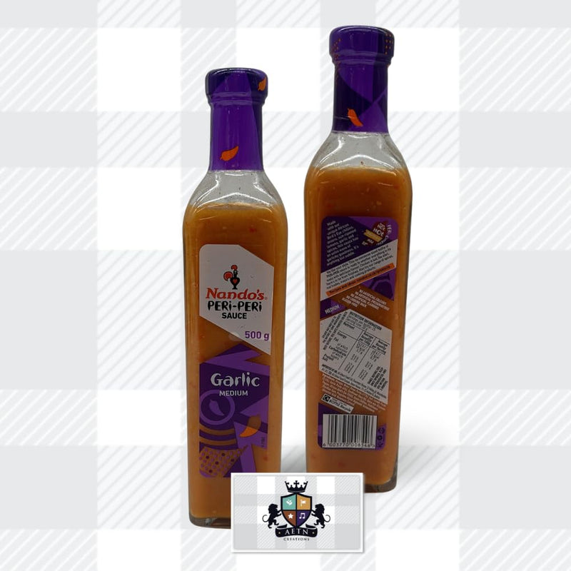 AETN Creations Nando's 2x500g Peri-Peri Garlic Flavourful Sauce for Marinating, Add a Spicy and Tangy Twist to your Dishes with AETN Fridge Magnet