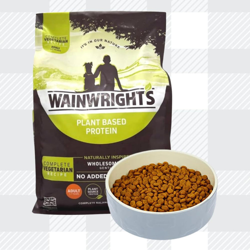 AETN Creations Plant Based Protein Dry Adult Dog Food Wainwright's 2kg Nutritious, Delicious, Hypo-Allergenic Pack complete with AETN Jerky Treat