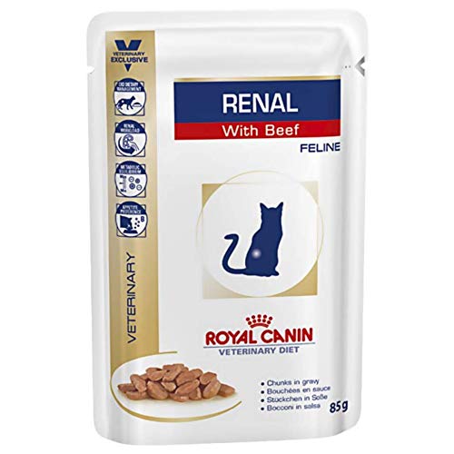 Royal Canin Veterinary Cat Food - RENAL MIXED PACK - Beef, Chicken And Tuna 36x85g Bulk Buy Mixed Pack Premium Wet Cat Food For Feline’s With Chronic Kidney Disease