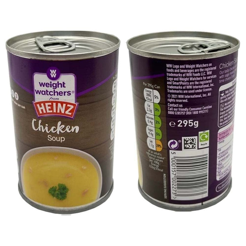 4 Mixed Cans Meal Replacement Soup Pack, Watch Your Weight with Heinz Classic Soups of Tomato, Chicken, Hearty Vegetables Broth and Carrot & Lentil Soup A Perfect Starter Or Meal of Choice