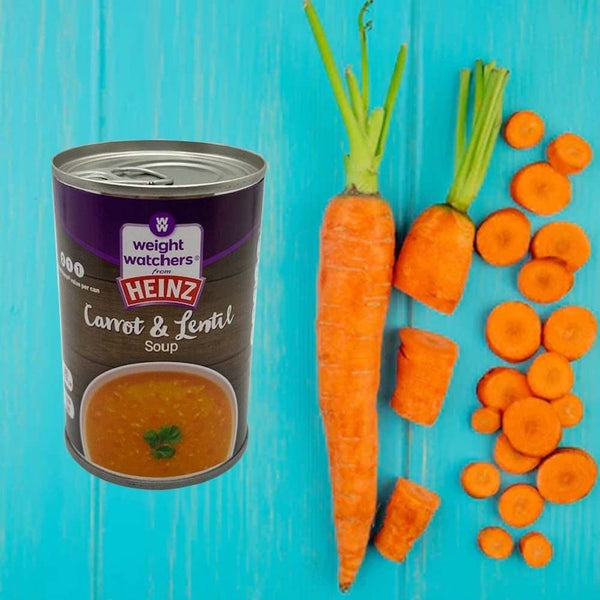 3 Meal Soup Pack Heinz Carrot & Lentil Soup 295g Watch Your Weight with This Delicious, Low Calorie, Low Fat Sweet Carrots, Red Lentils, Swede and Onion Vegetable Soup