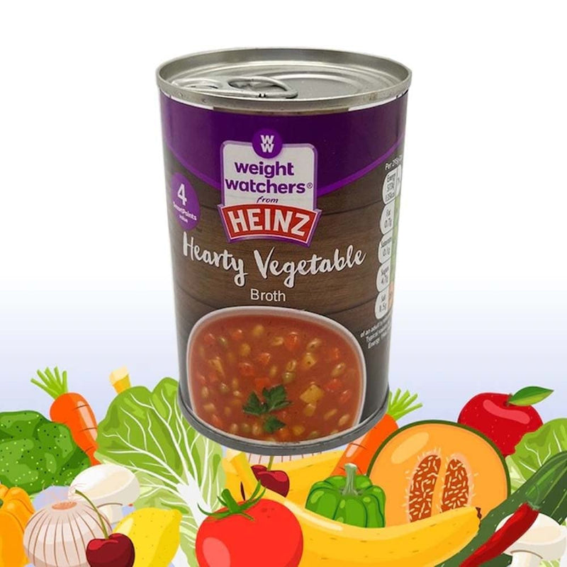 3 Cans Meal Replacement Soup Watch Your Weight with Heinz Hearty Vegetable Broth 295g Blends with Low Carbs Packed of Chunky Vegetables and Pearl Barley to Make A Tasty Satisfying Delicious Soup