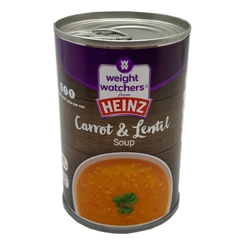 3 Meal Soup Pack Heinz Carrot & Lentil Soup 295g Watch Your Weight with This Delicious, Low Calorie, Low Fat Sweet Carrots, Red Lentils, Swede and Onion Vegetable Soup