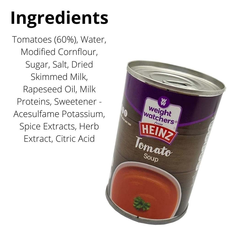 4 Mixed Cans Meal Replacement Soup Pack, Watch Your Weight with Heinz Classic Soups of Tomato, Chicken, Hearty Vegetables Broth and Carrot & Lentil Soup A Perfect Starter Or Meal of Choice