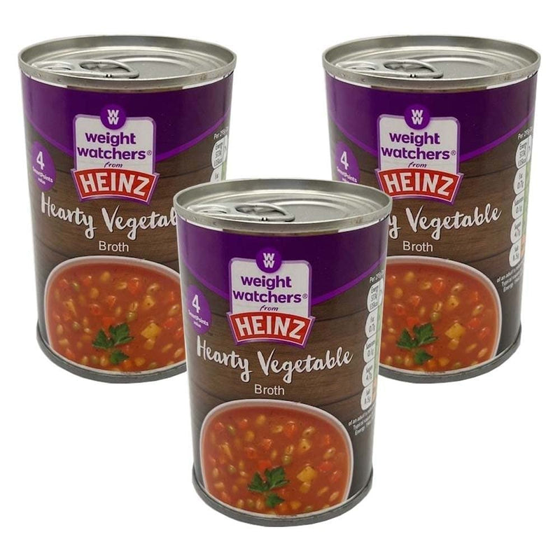 3 Cans Meal Replacement Soup Watch Your Weight with Heinz Hearty Vegetable Broth 295g Blends with Low Carbs Packed of Chunky Vegetables and Pearl Barley to Make A Tasty Satisfying Delicious Soup