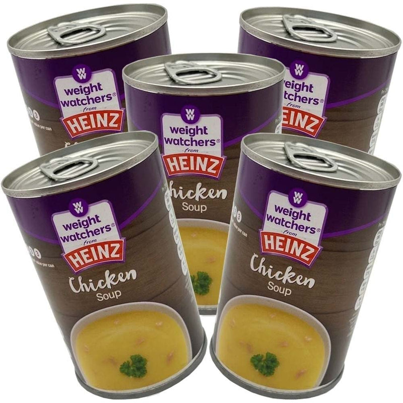 5 Cans Meal Replacement Soup Watch Your Weight with Heinz Chicken Soup 295g, Low in Carbs Packed with Tasty Chicken Pampered in Flavour, A Perfect Starter, Lunch Or Dinner of Choice