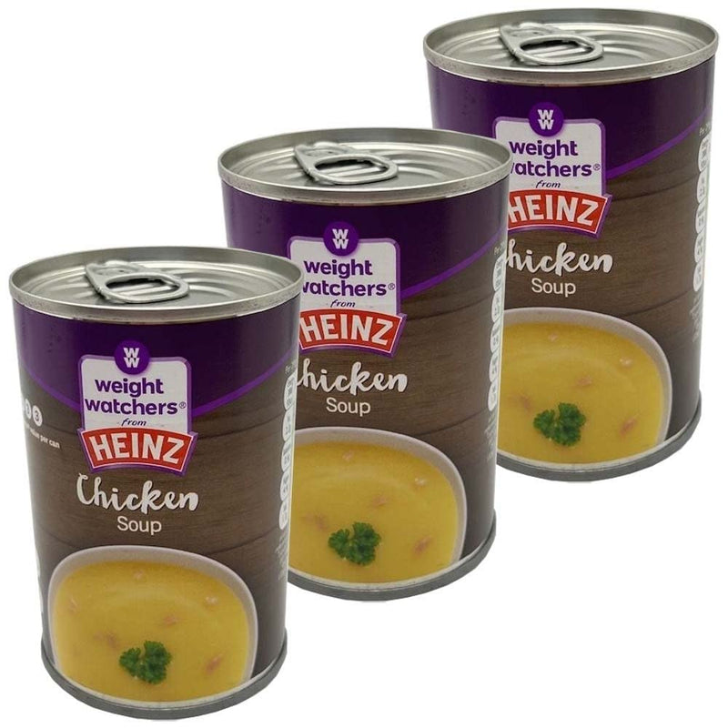 3 Cans Meal Replacement Soup Watch Your Weight with Heinz Chicken Soup 295g, Low in Carbs Packed with Tasty Chicken Pampered in Flavour, A Perfect Starter, Lunch Or Dinner of Choice