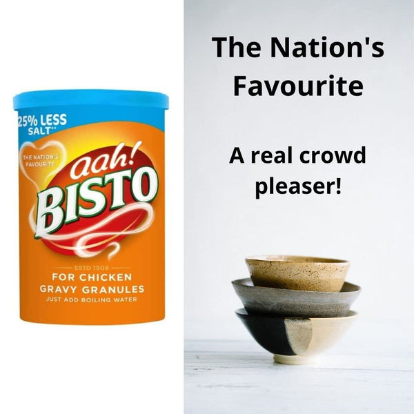 Bisto Reduced Salt Chicken Gravy Granules 4x190g Flavoursome And Delicious With 25% Less Salt Gravy For Hearty Family Mealtimes