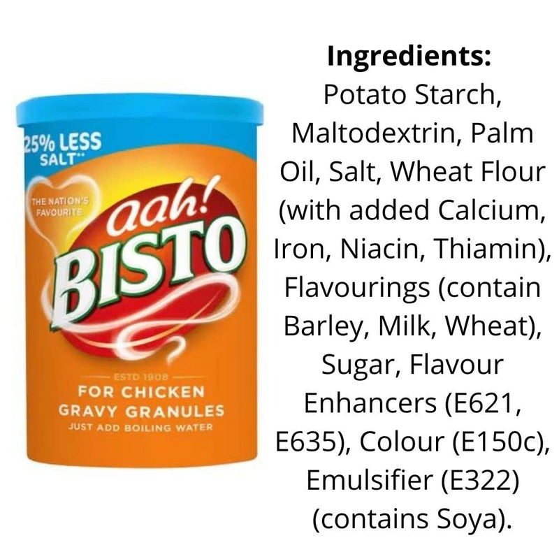 Bisto Reduced Salt Chicken Gravy Granules 4x190g Flavoursome And Delicious With 25% Less Salt Gravy For Hearty Family Mealtimes