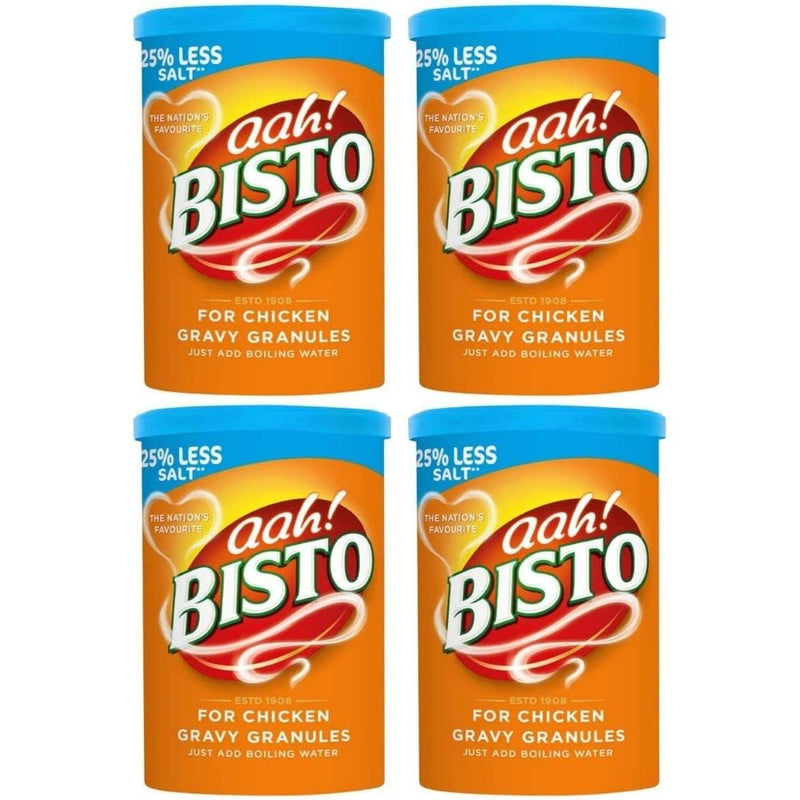 Bisto Reduced Salt Chicken Gravy Granules 4x190g Flavoursome And Delicious With 25% Less Salt Gravy For Hearty Family Mealtimes