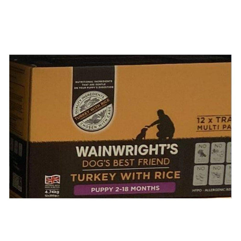 Wainwright's Complete Wet Puppy Food Turkey with Rice 12 x 395g - Nutritious, Delicious, Easily Digested And Hypo-Allergenic Suitable For 2-18 Months Old Puppies