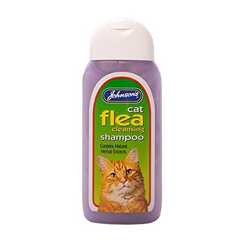 Johnson's Cat Flea Cleansing Shampoo | Pack of 2 x 200g with Free Toy Ball Gift